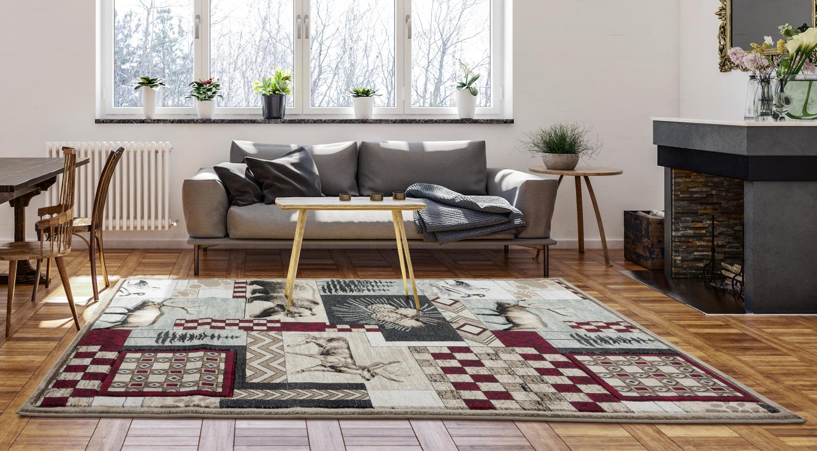 Wildlife WL18 Multicolor Area Rug — view 5