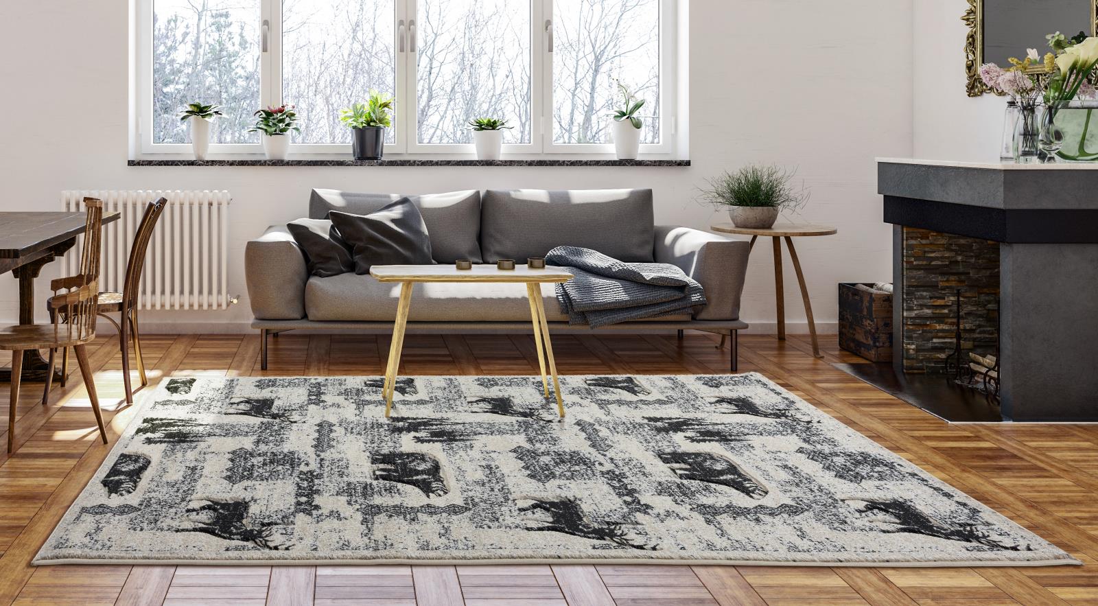 Wildlife WL22 Beige Area Rug — view 5