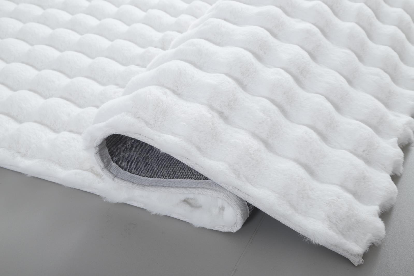 Valencia Fur VF03 White Shag Rug — view 4