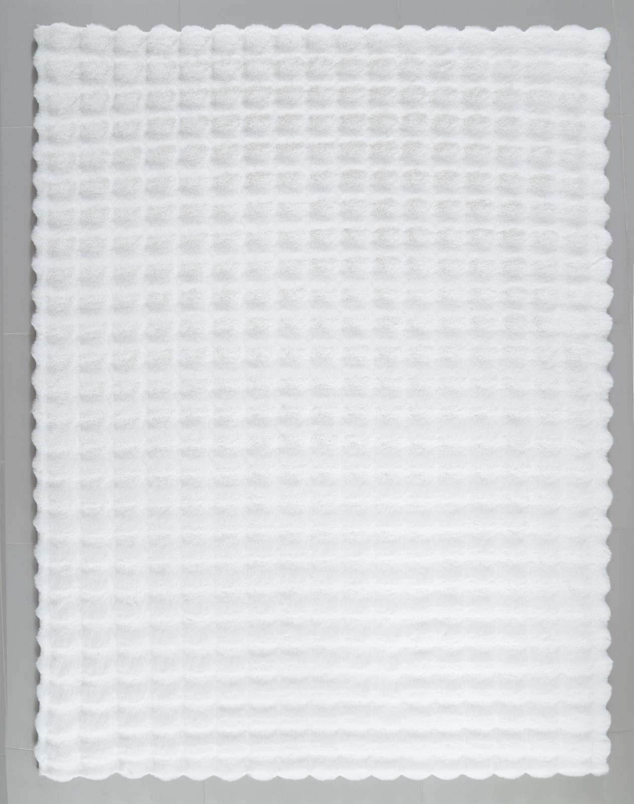 Valencia Fur VF03 White Shag Rug — view 2