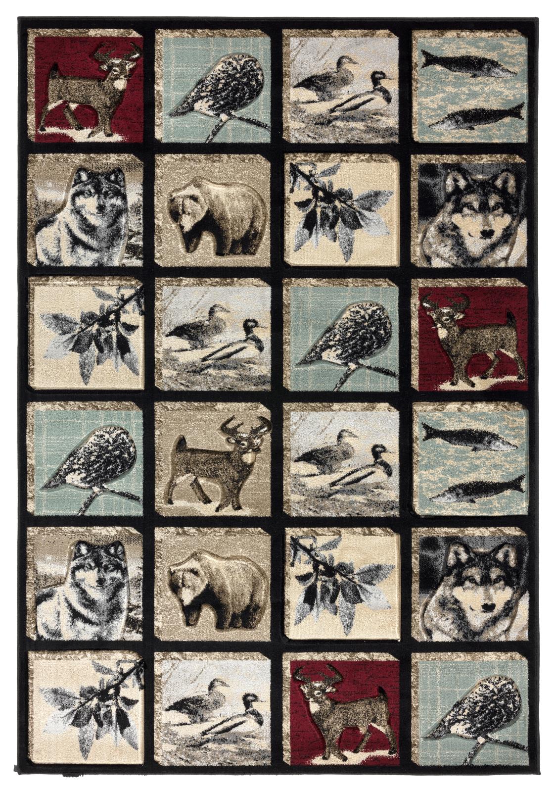 Wildlife WL21 Multicolor Area Rug