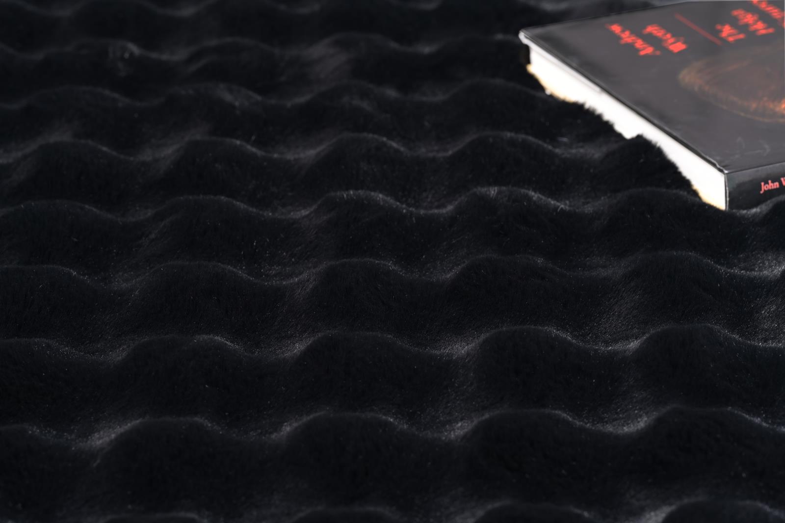 Valencia Fur VF04 Black Shag Rug — view 3