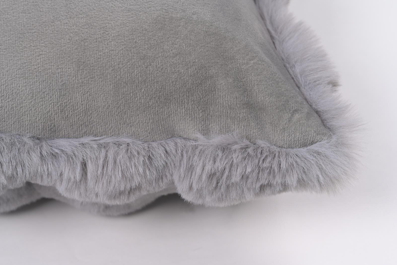Valencia Fur VF01P Gray Accent Pillow — view 5