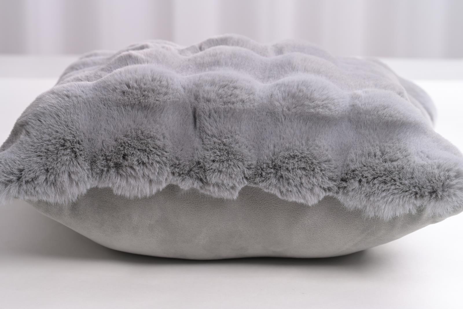Valencia Fur VF01P Gray Accent Pillow — view 4
