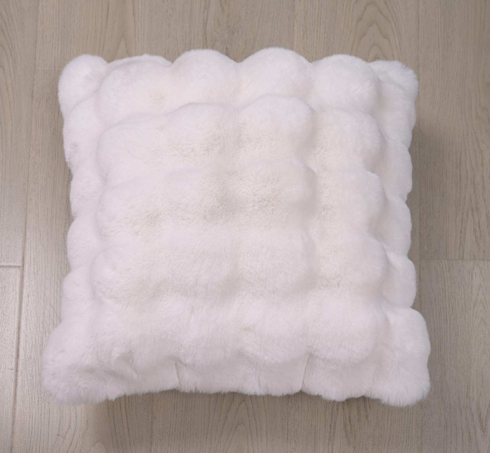 Valencia Fur VF03P White Accent Pillow