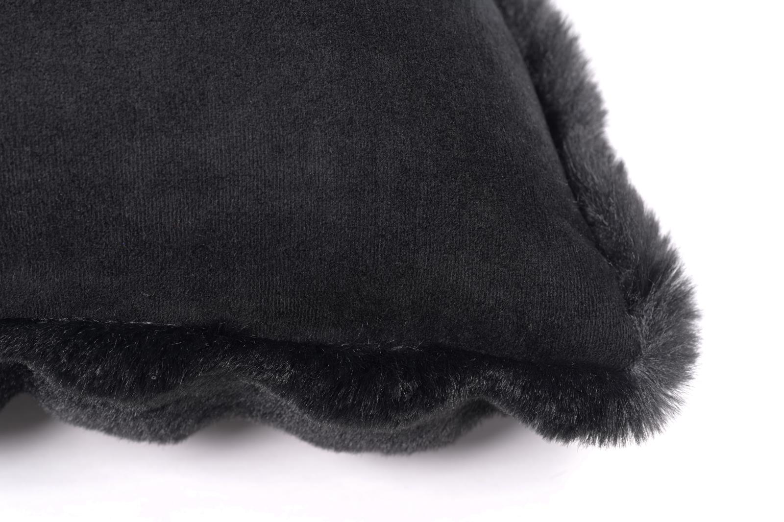 Valencia Fur VF04P Black Accent Pillow — view 3