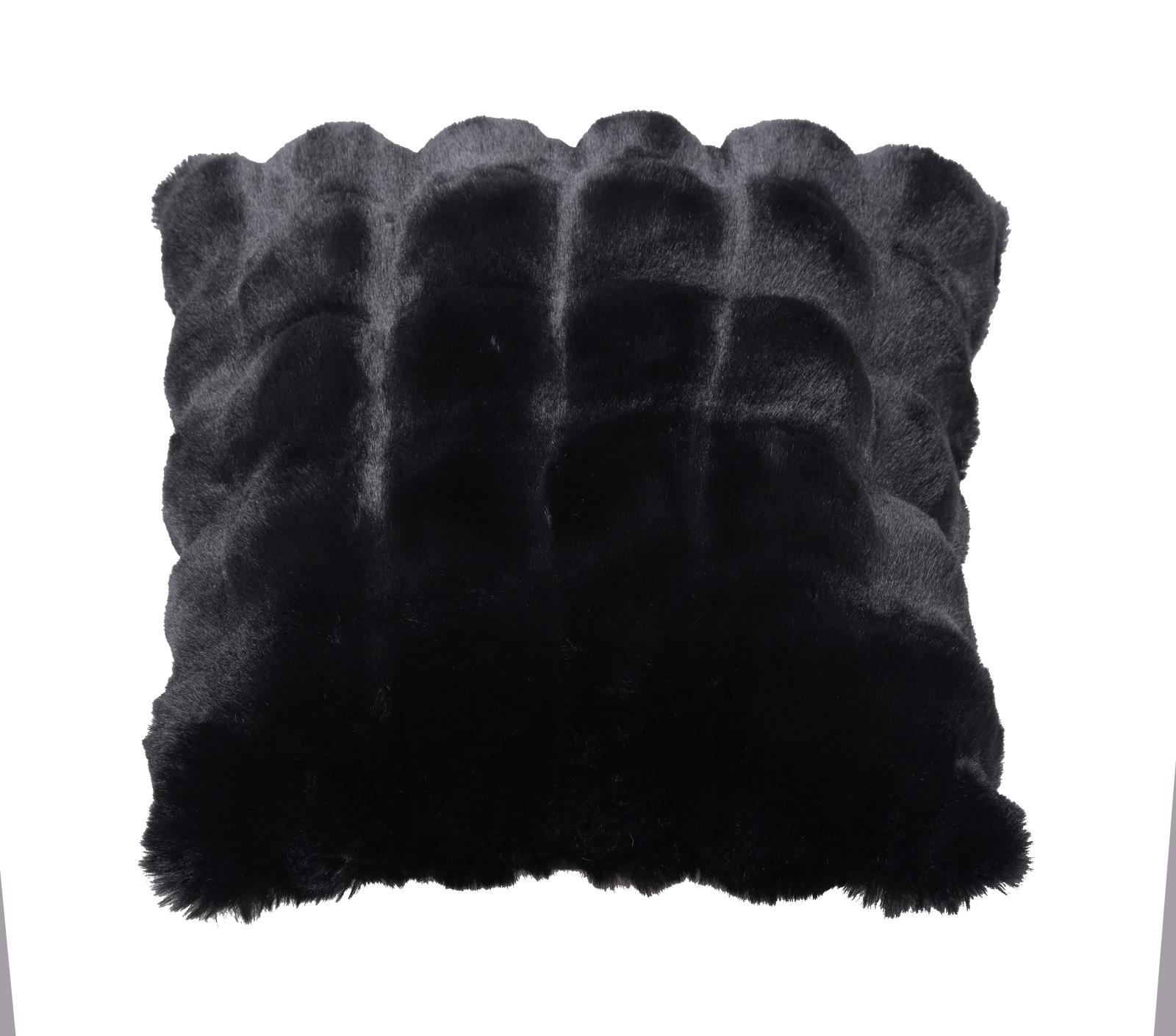 Valencia Fur VF04P Black Accent Pillow