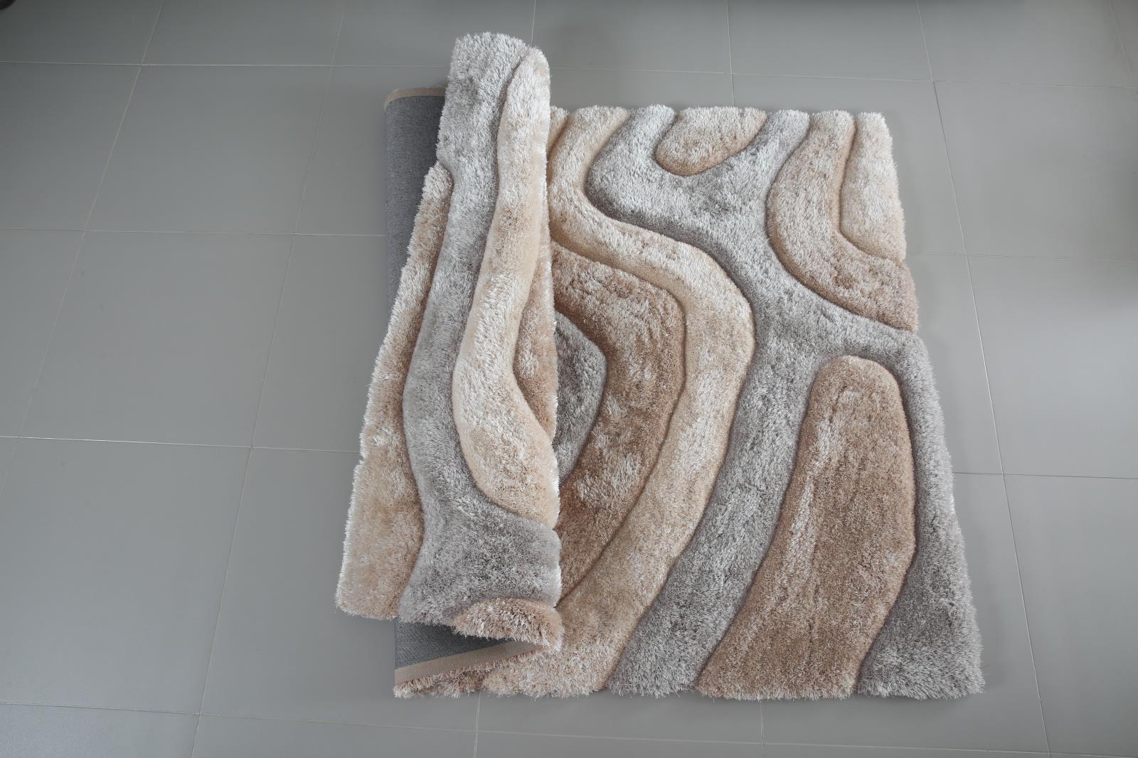Mateos MS64 Light Gray Shag Rug — view 4
