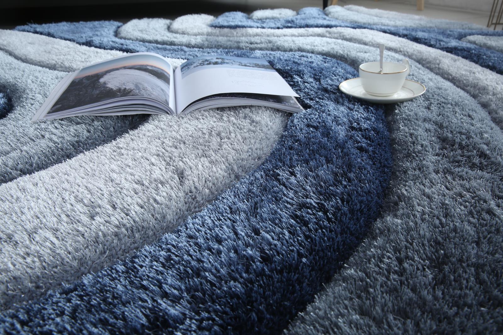Mateos MS65 Silver Gray Shag Rug — view 3