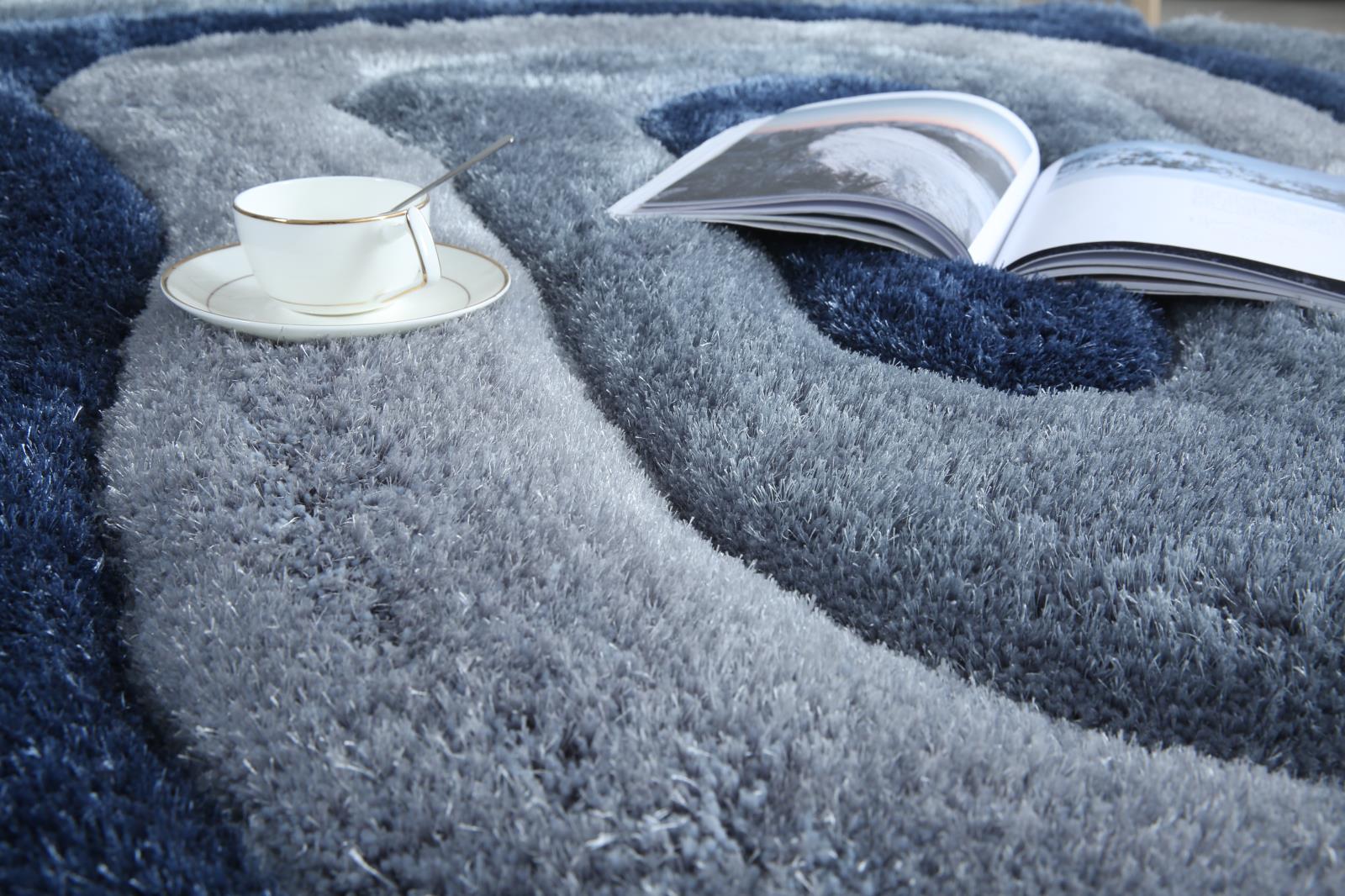 Mateos MS65 Silver Gray Shag Rug — view 9