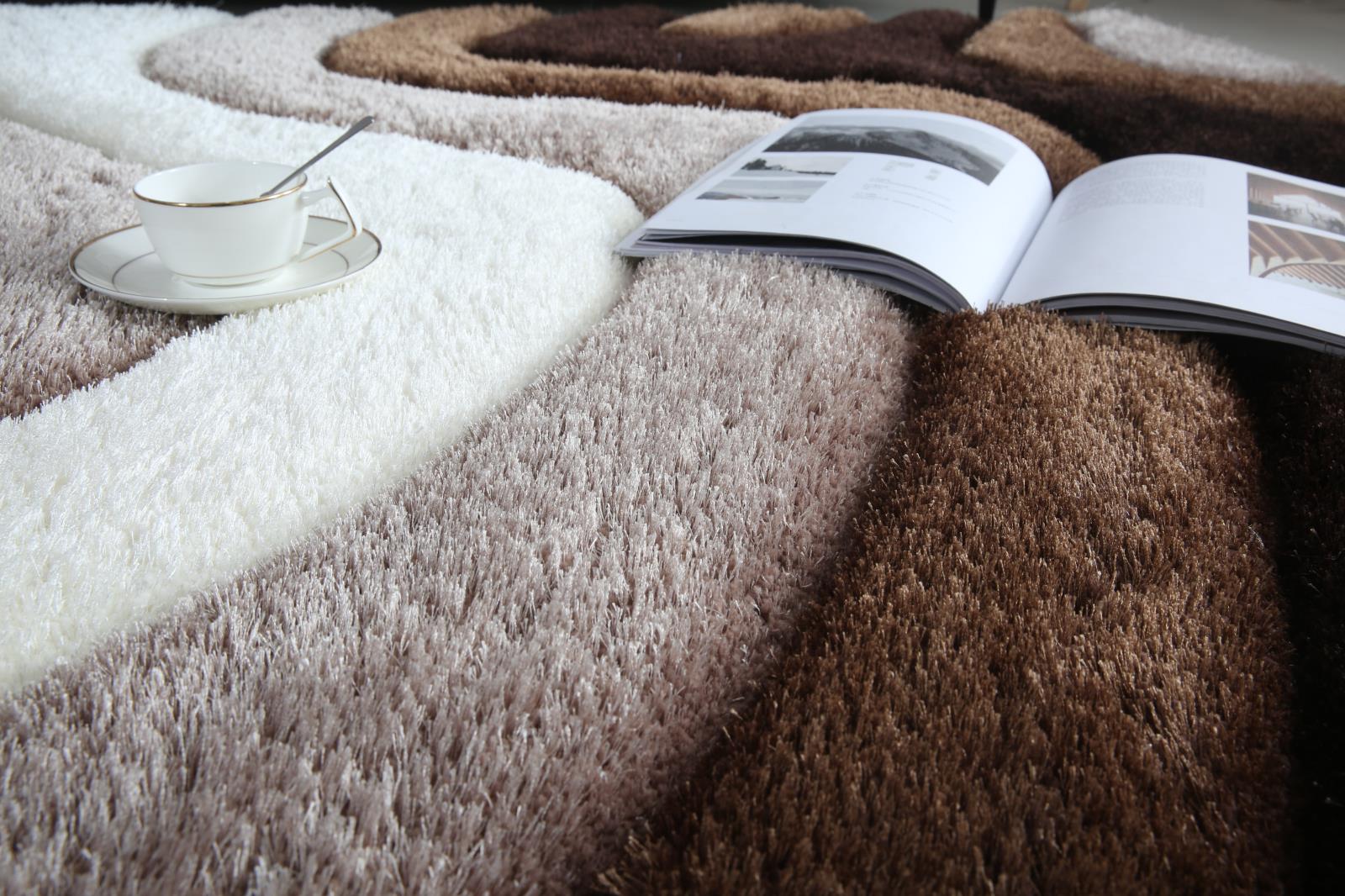 Mateos MS66 Dark Brown Shag Rug — view 3