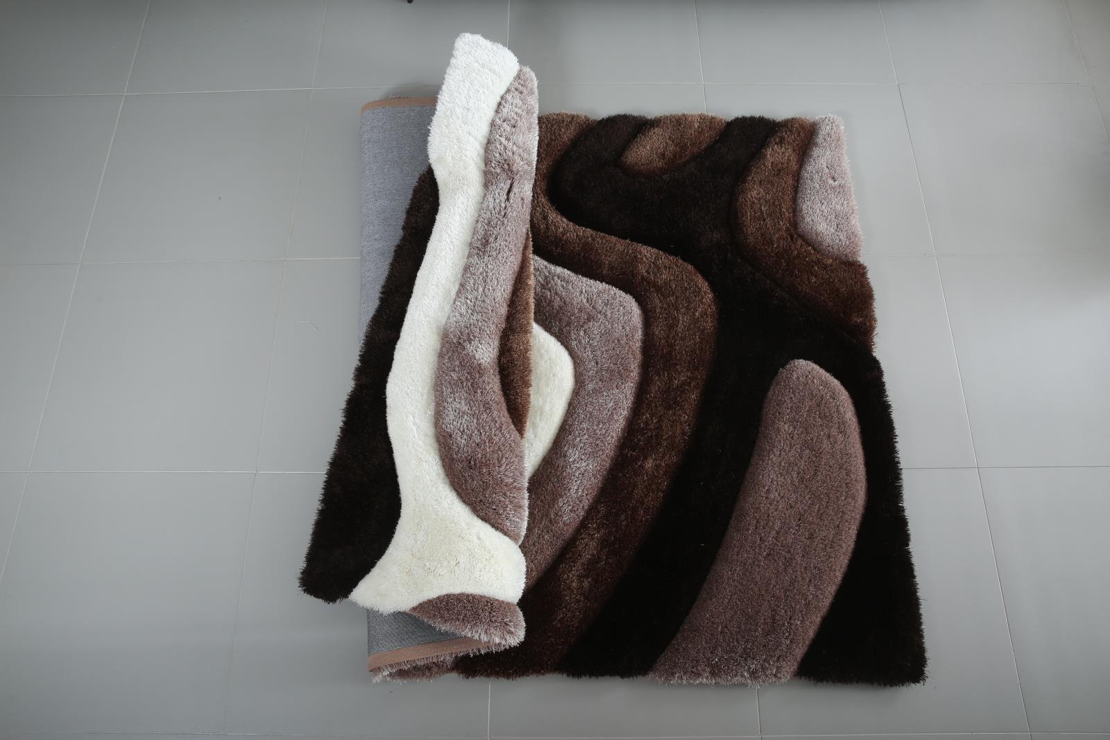 Mateos MS66 Dark Brown Shag Rug — view 5