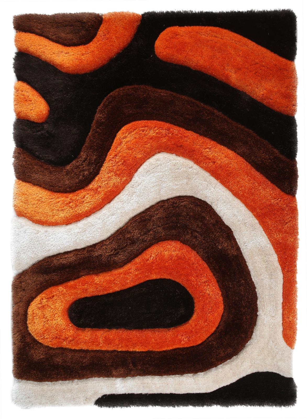 Mateos MS67 Orange Shag Rug — view 3