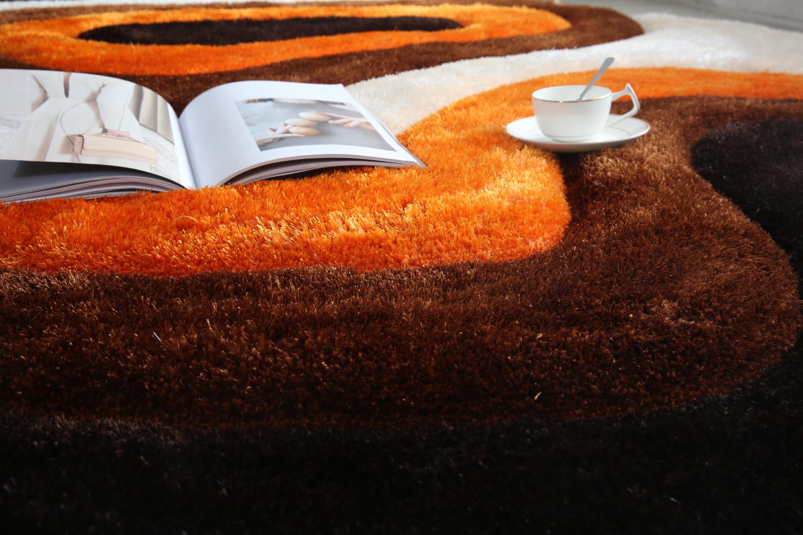 Mateos MS67 Orange Shag Rug — view 7