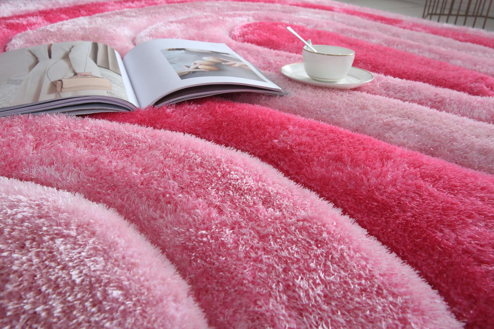 Mateos MS68 Pink Shag Rug — view 4