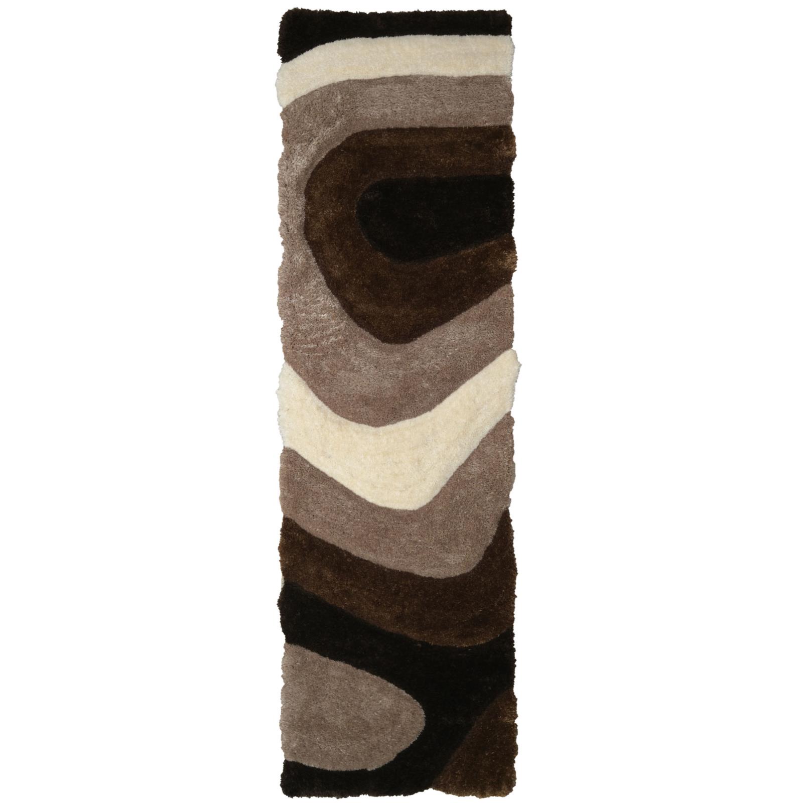 Mateos MS66 Dark Brown Shag Rug — view 9