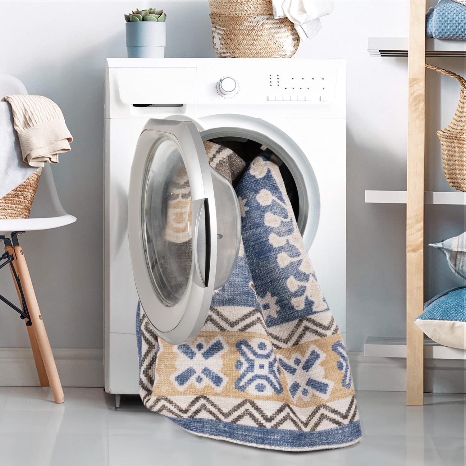 Washable WR01 Cream Area Rug — view 3