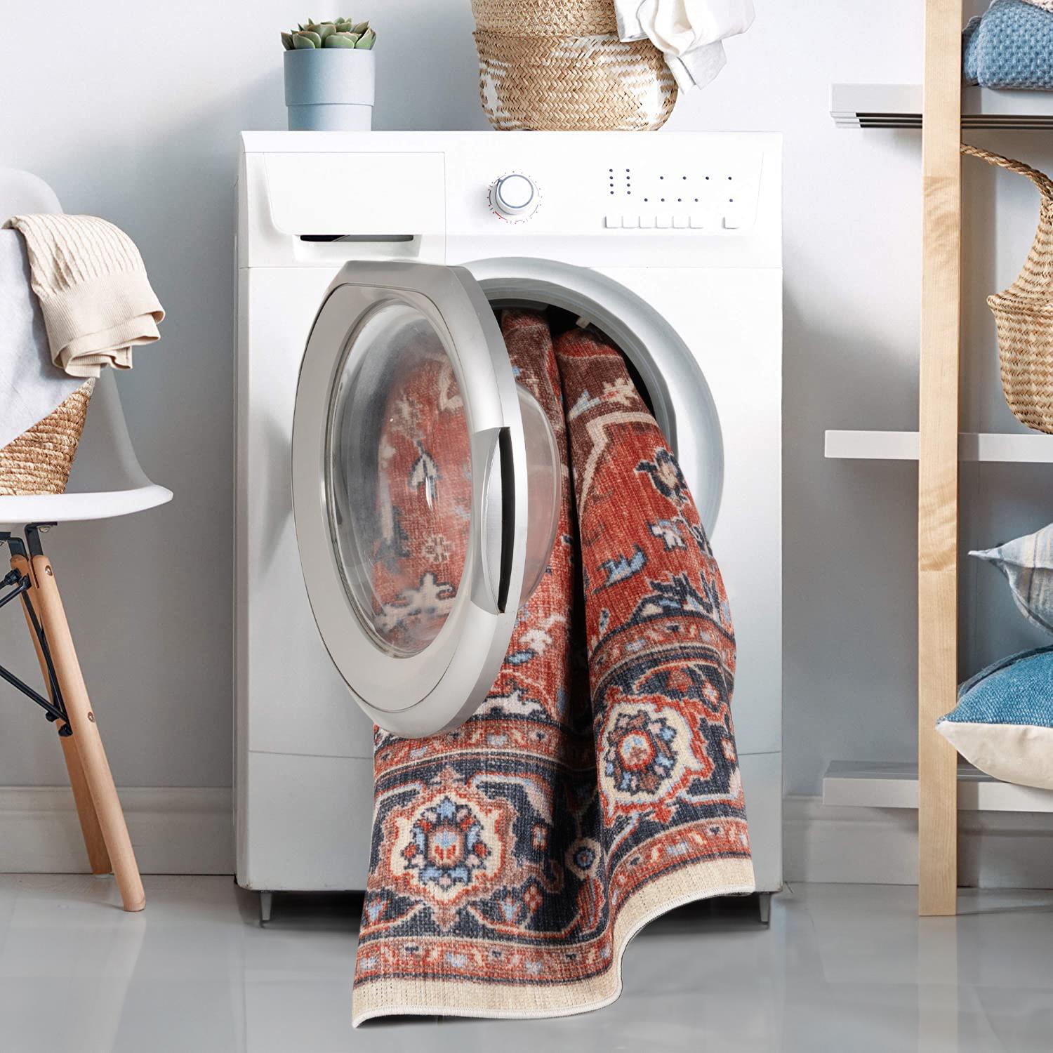 Washable WR02 Rust Area Rug — view 3
