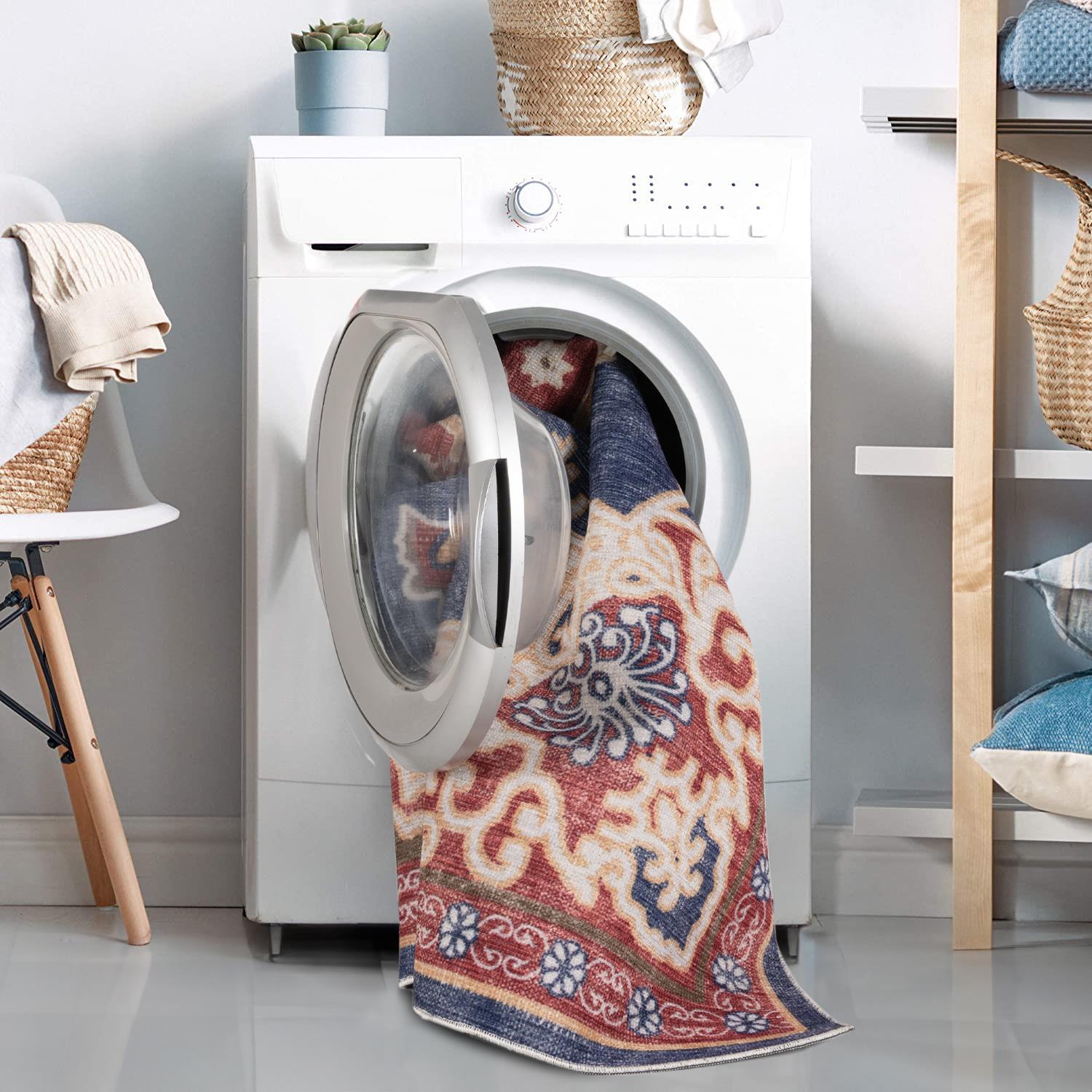 Washable WR04 Navy Area Rug — view 3