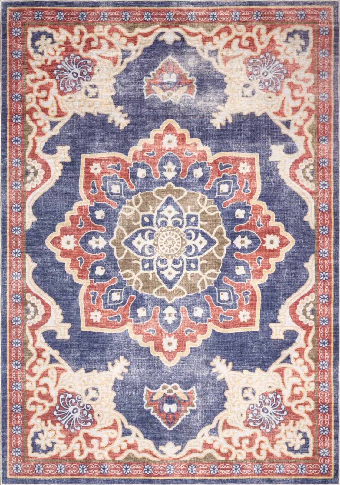 Washable WR04 Navy Area Rug