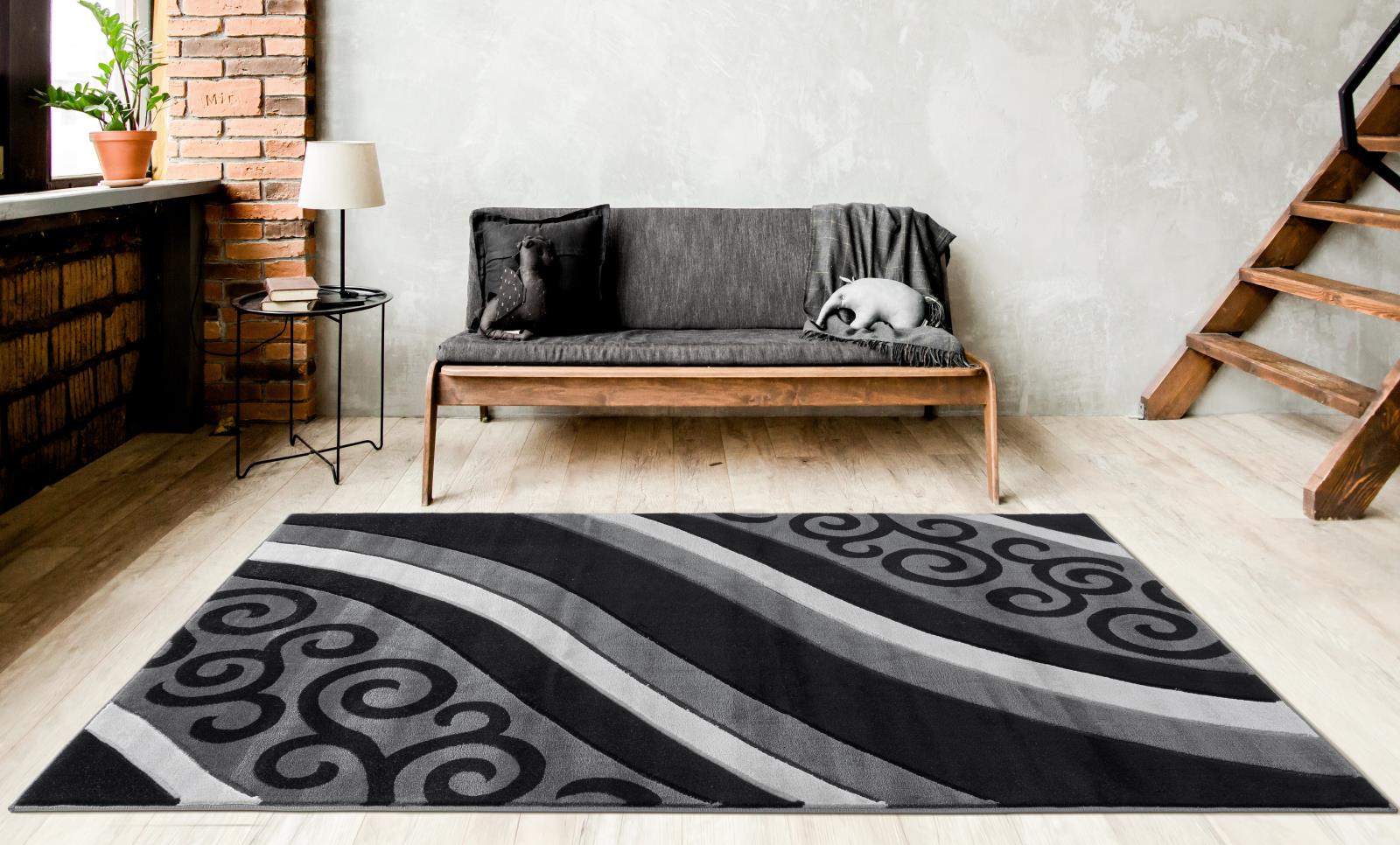 Glamour GM35 Black Area Rug — view 5