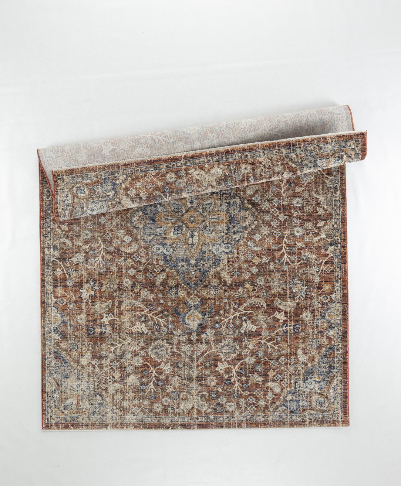 Stellios SE04 Rust Brown Area Rug — view 2
