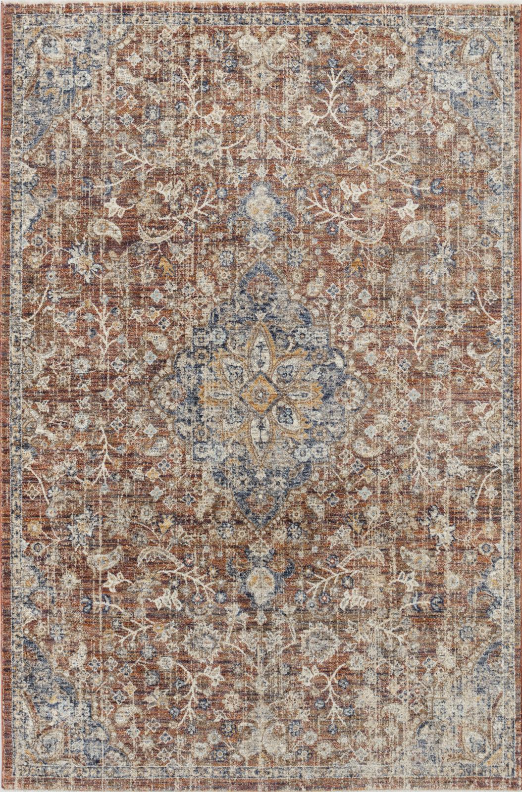 Stellios SE04 Rust Brown Area Rug