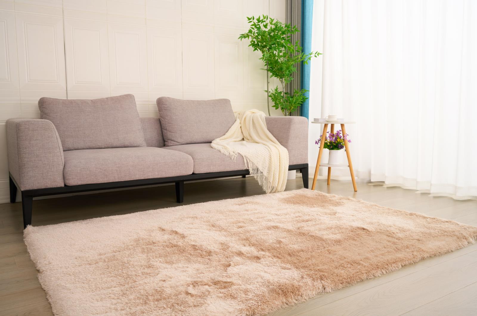 Urban UR08 Champagne Shag Rug — view 2