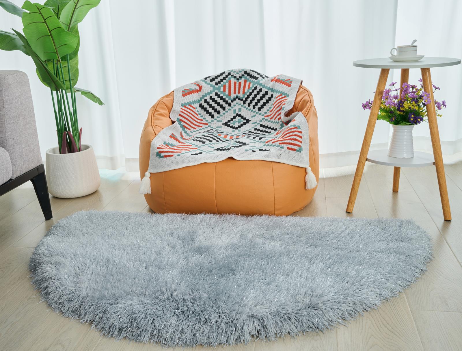 Manhattan MH01 Gray Shag Rug — view 3