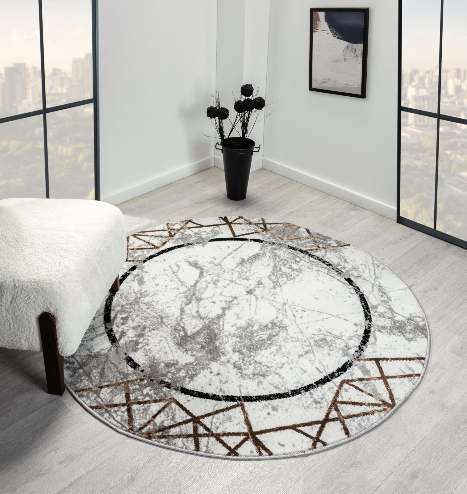 Kike KK02 White Area Rug — view 3