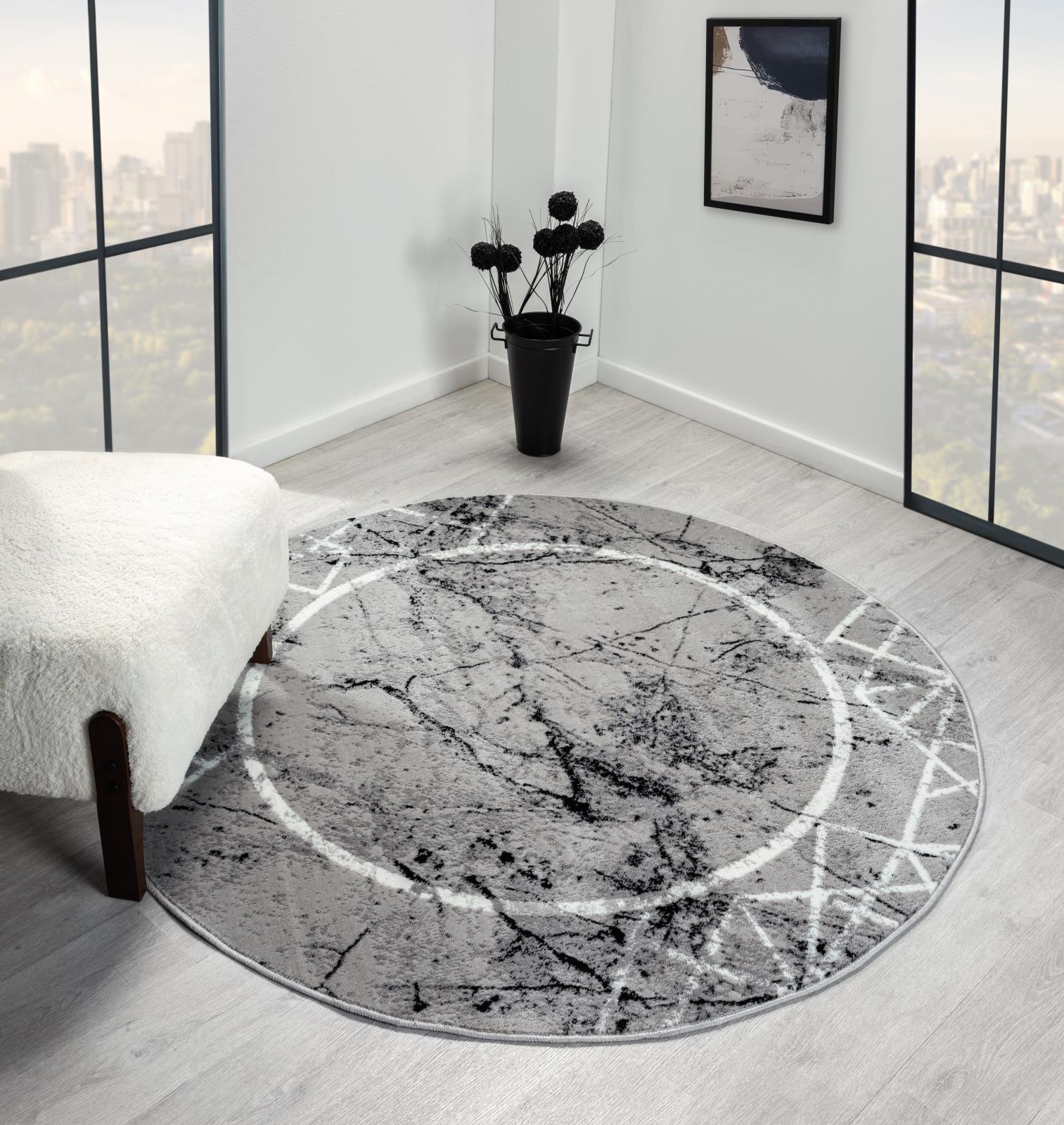 Kike KK03 Light Gray Area Rug — view 3