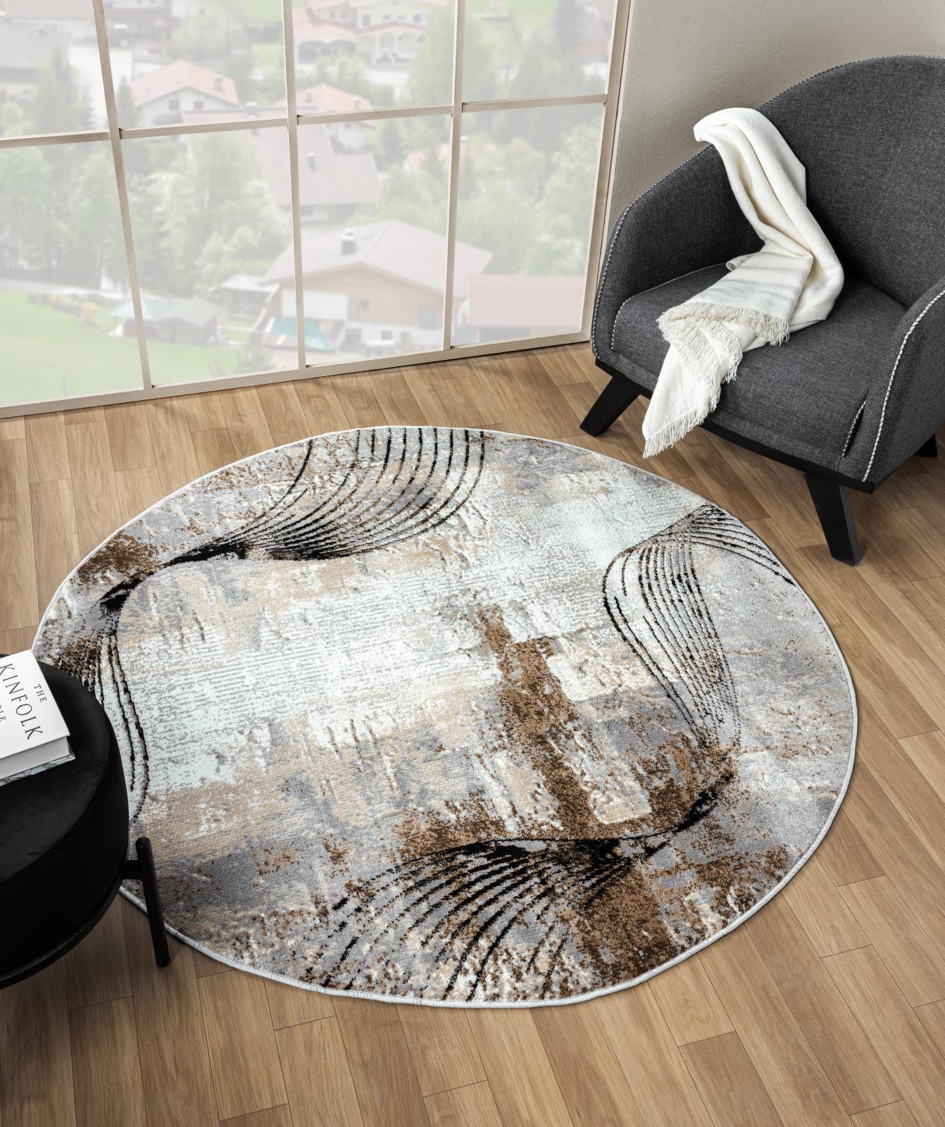 Kike KK07 Light Gray Area Rug — view 3