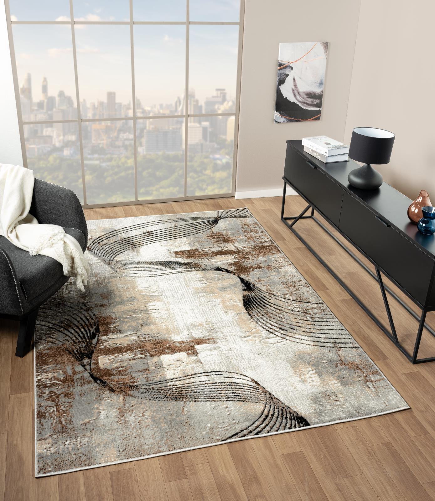 Kike KK07 Light Gray Area Rug — view 2