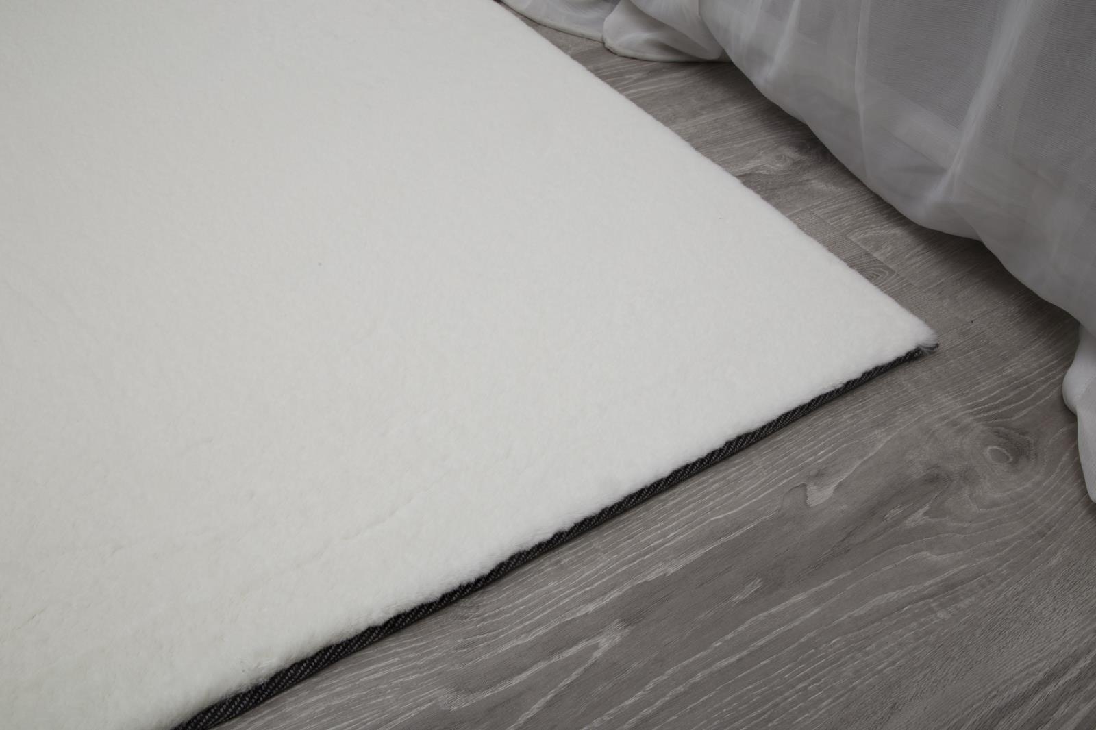 Faux Rabbit Fur RB01 White Shag Rug — view 4