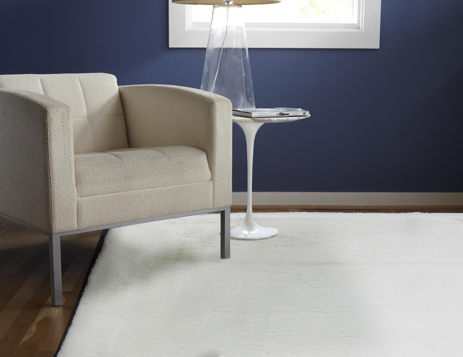 Faux Rabbit Fur RB01 White Shag Rug — view 3