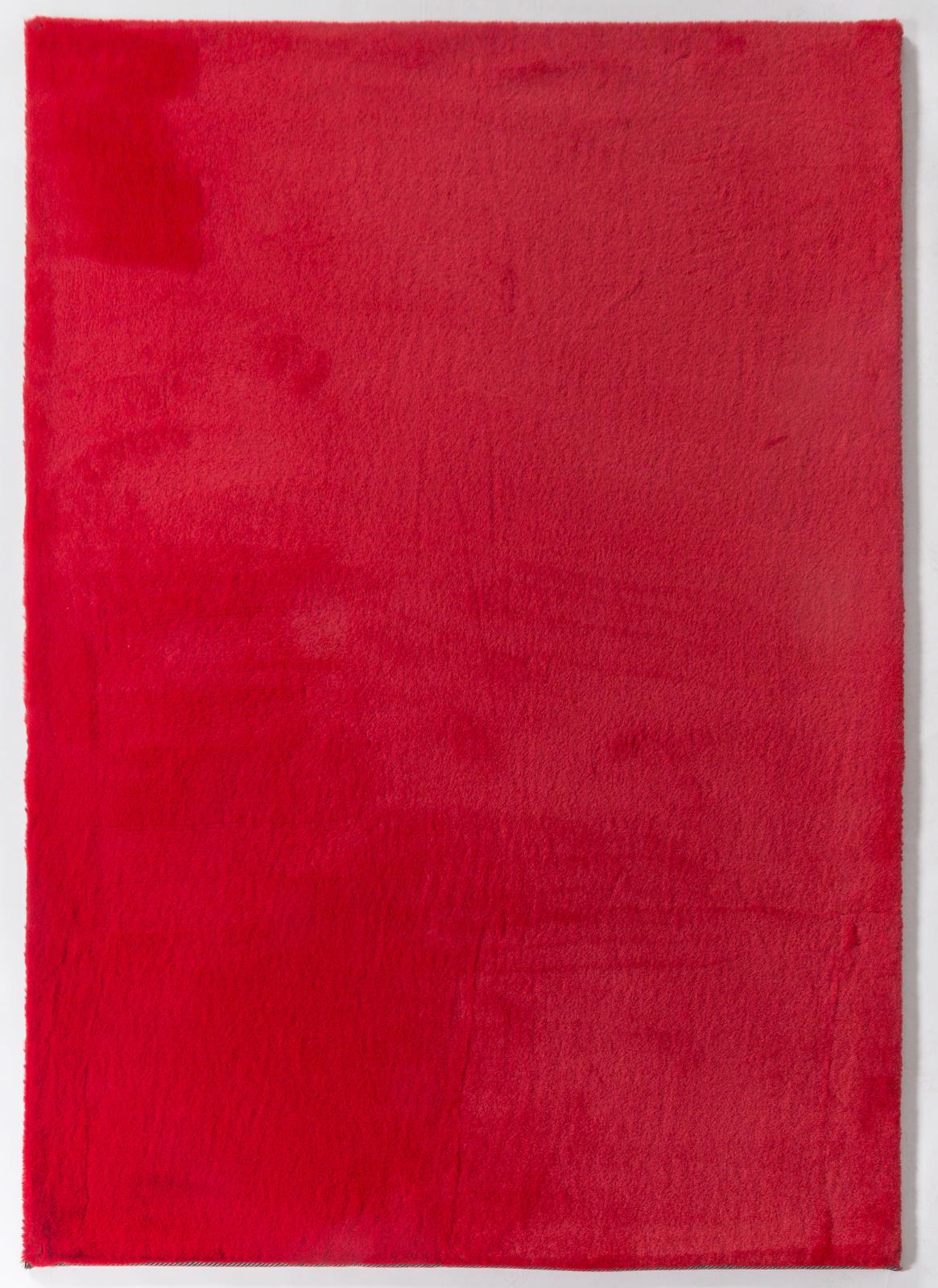 Faux Rabbit Fur RB03 Red Shag Rug