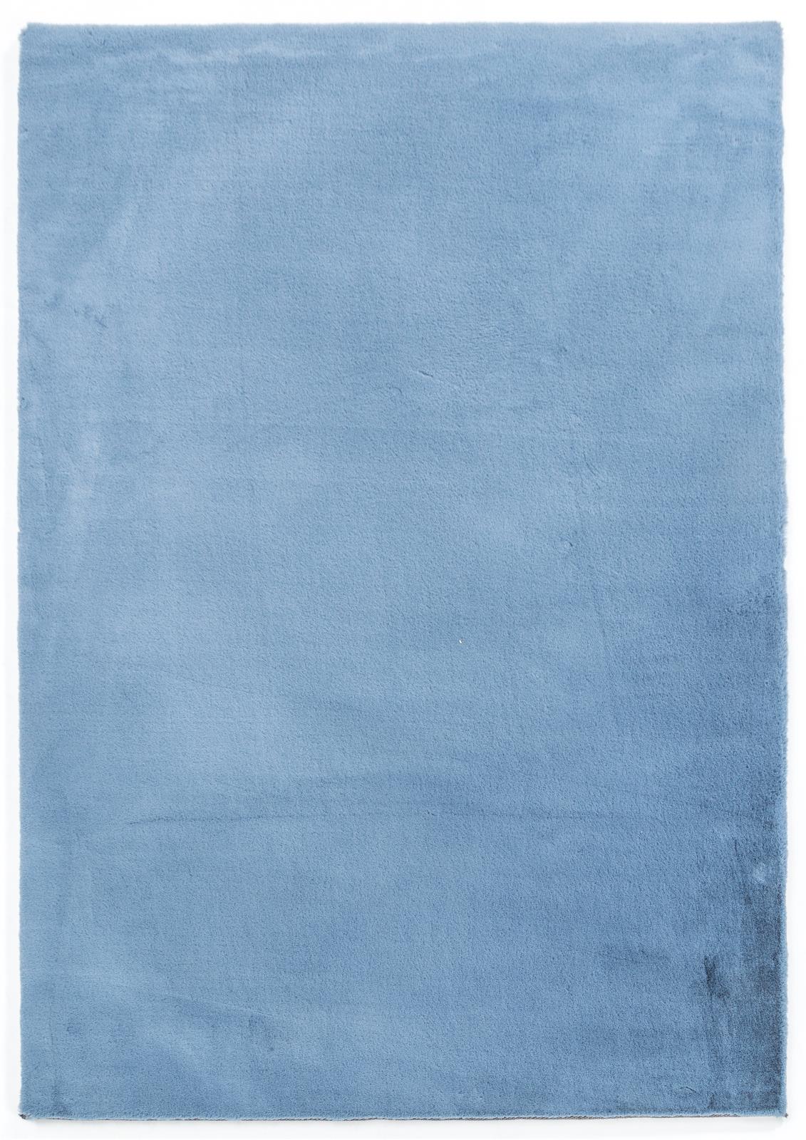 Faux Rabbit Fur RB10 Blue Shag Rug