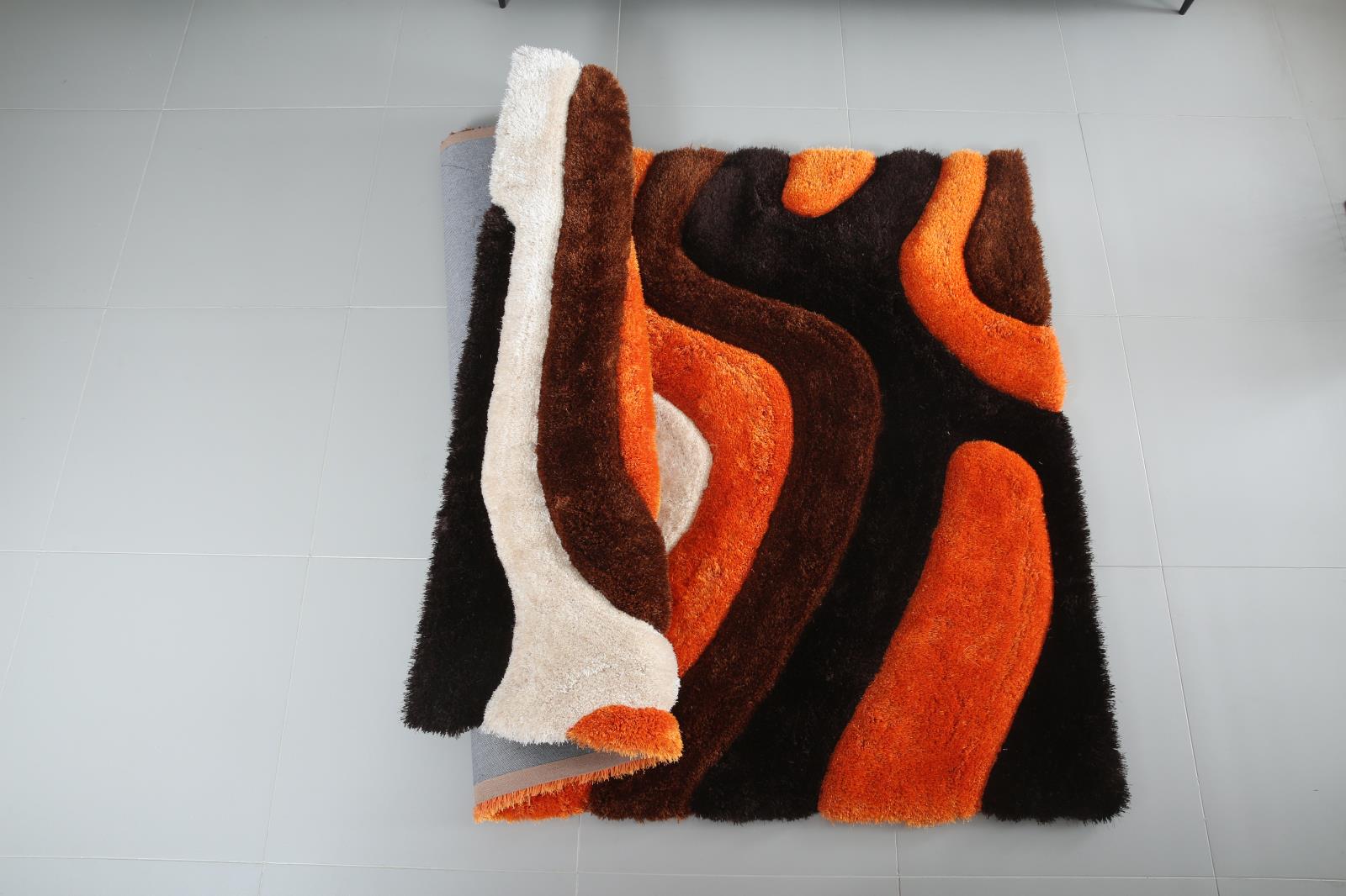 Mateos MS67 Orange Shag Rug — view 2