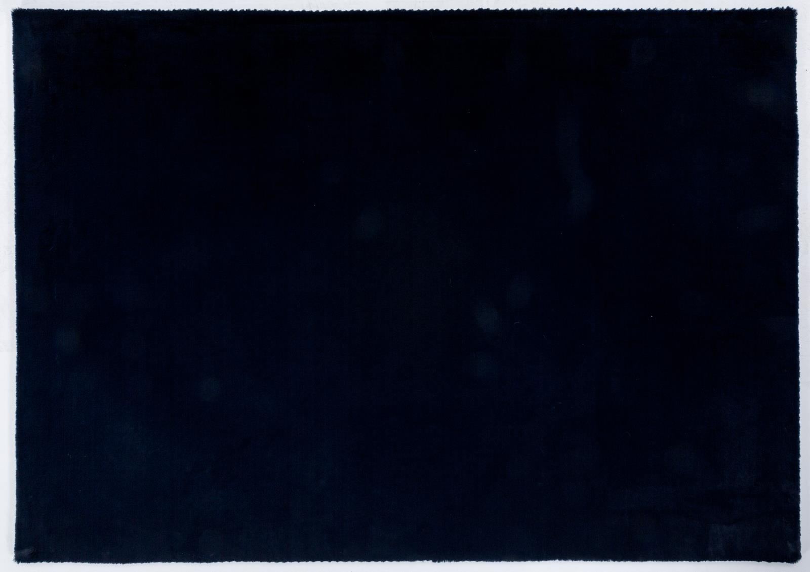 Faux Rabbit Fur RB13 Navy Blue Shag Rug