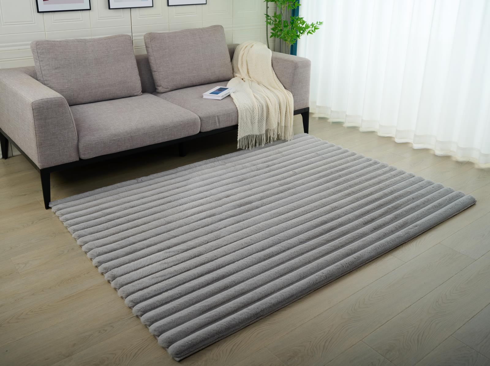 Madrid MD02 Silver Shag Rug — view 2