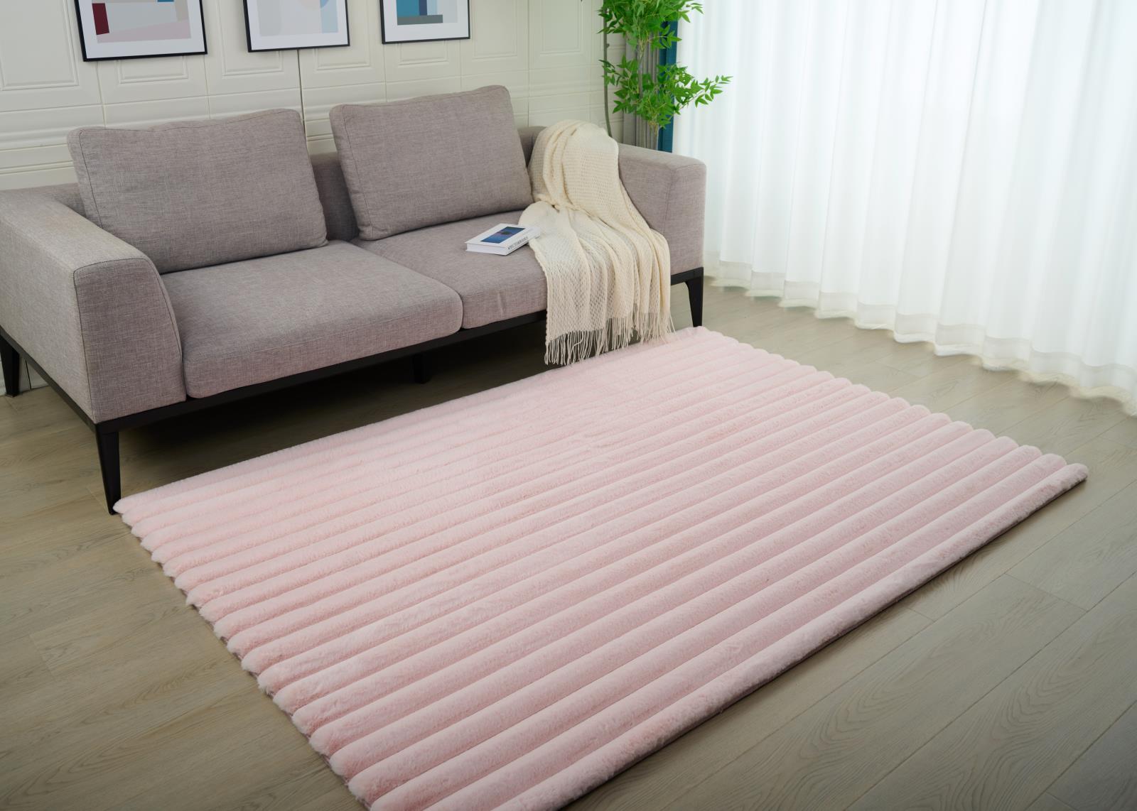 Madrid MD05 Pink Shag Rug — view 2