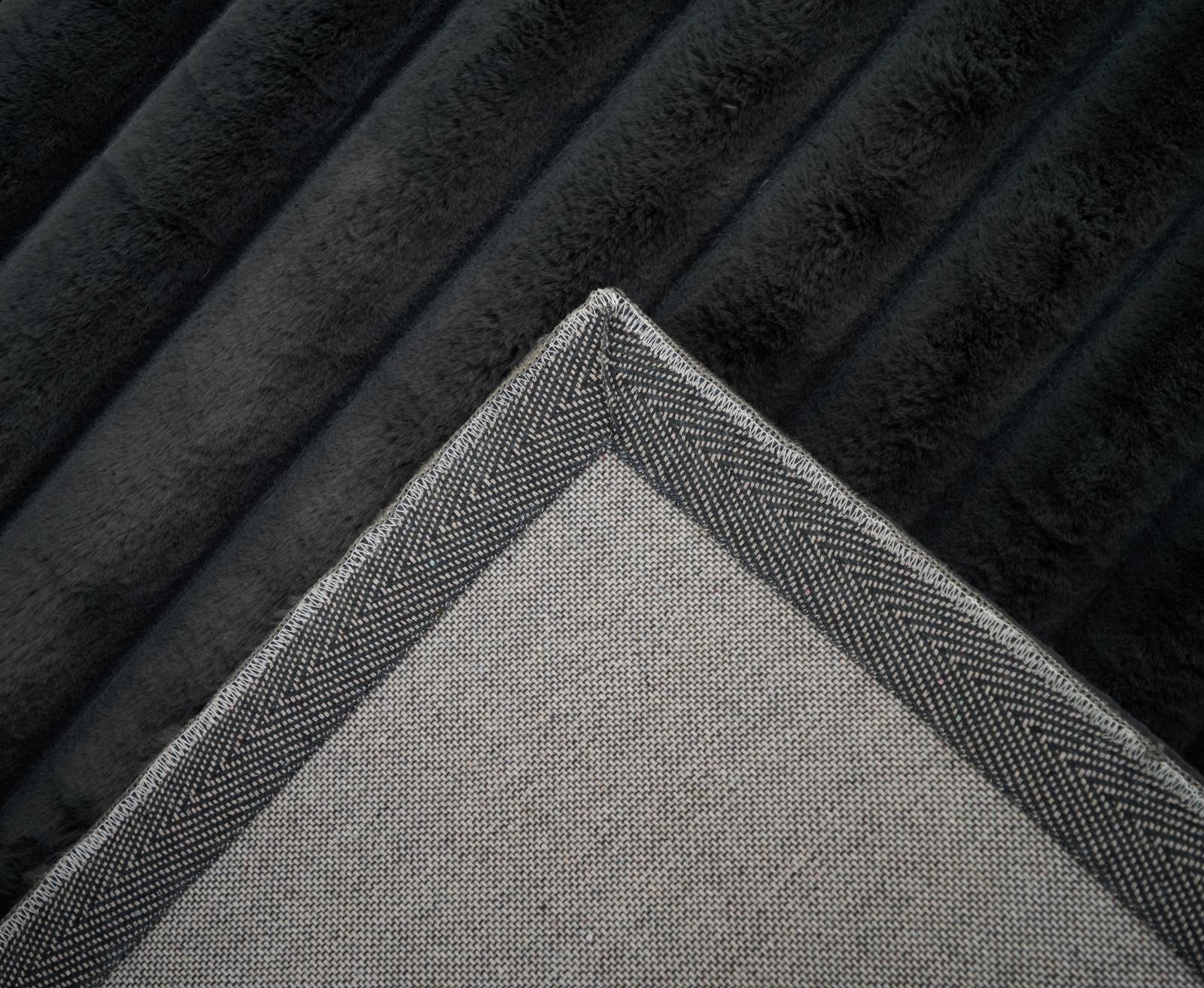 Madrid MD06 Dark Gray Shag Rug — view 8