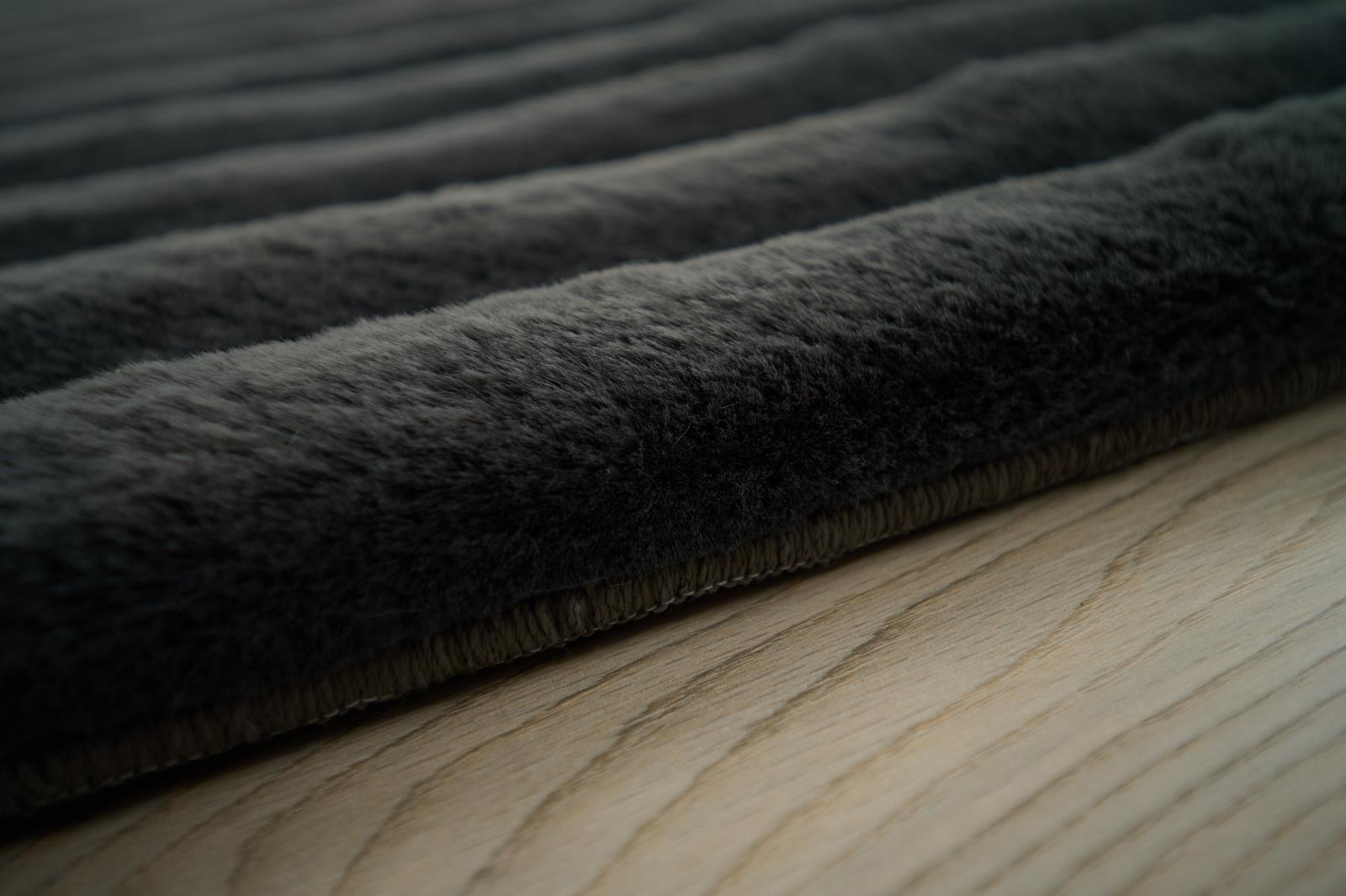Madrid MD06 Dark Gray Shag Rug — view 9