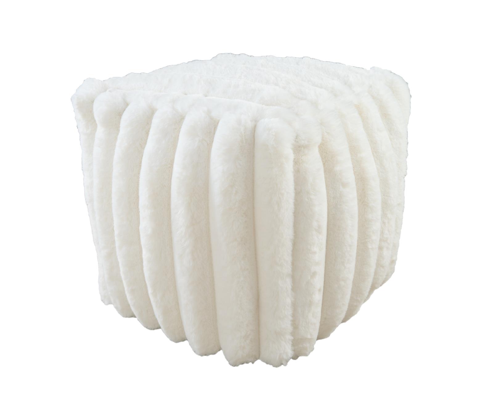 Madrid MD01 White Pouf