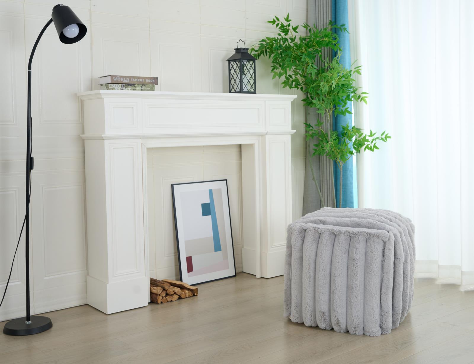 Madrid MD02 Silver Pouf — view 2