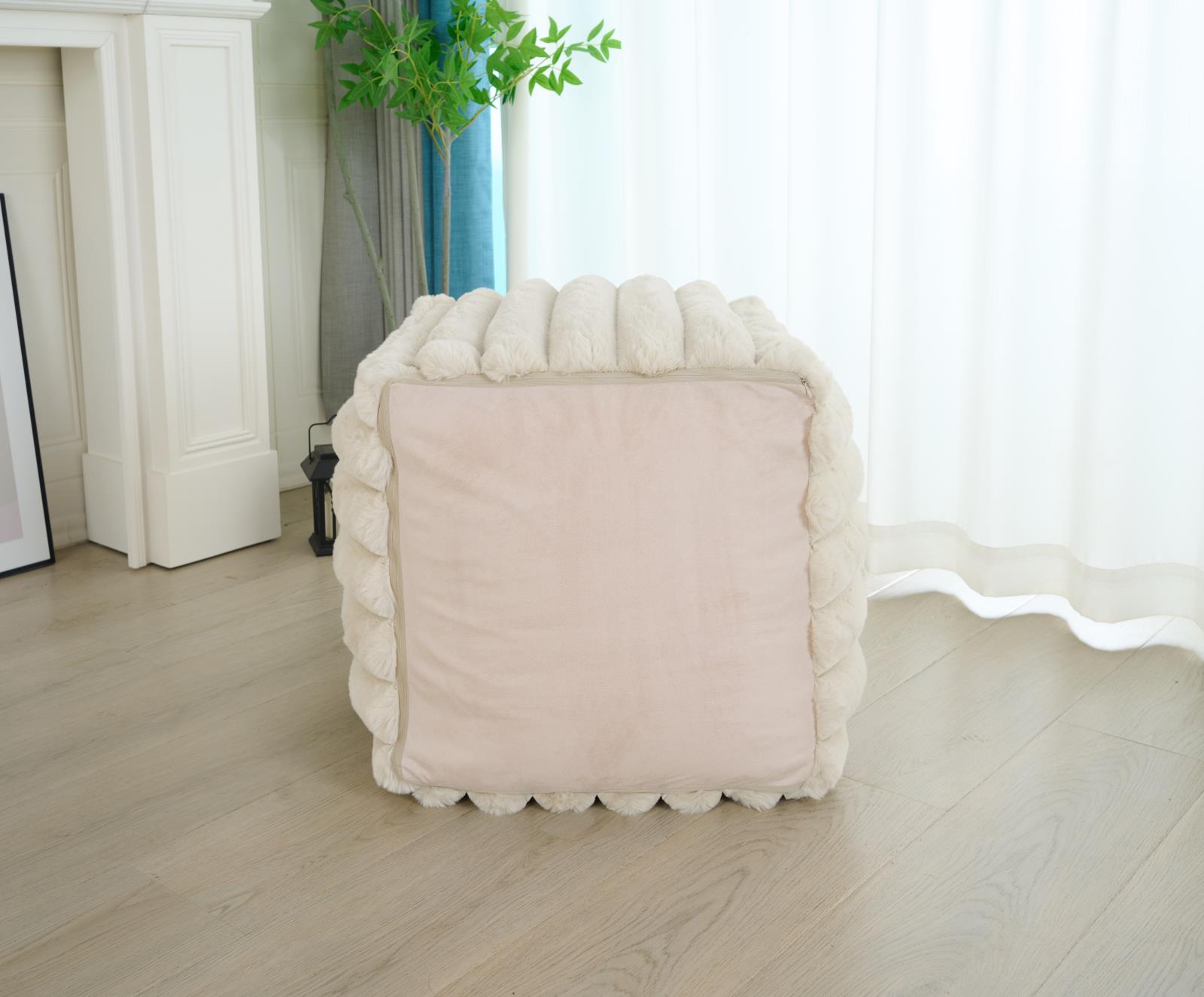 Madrid MD03 Beige Pouf — view 3