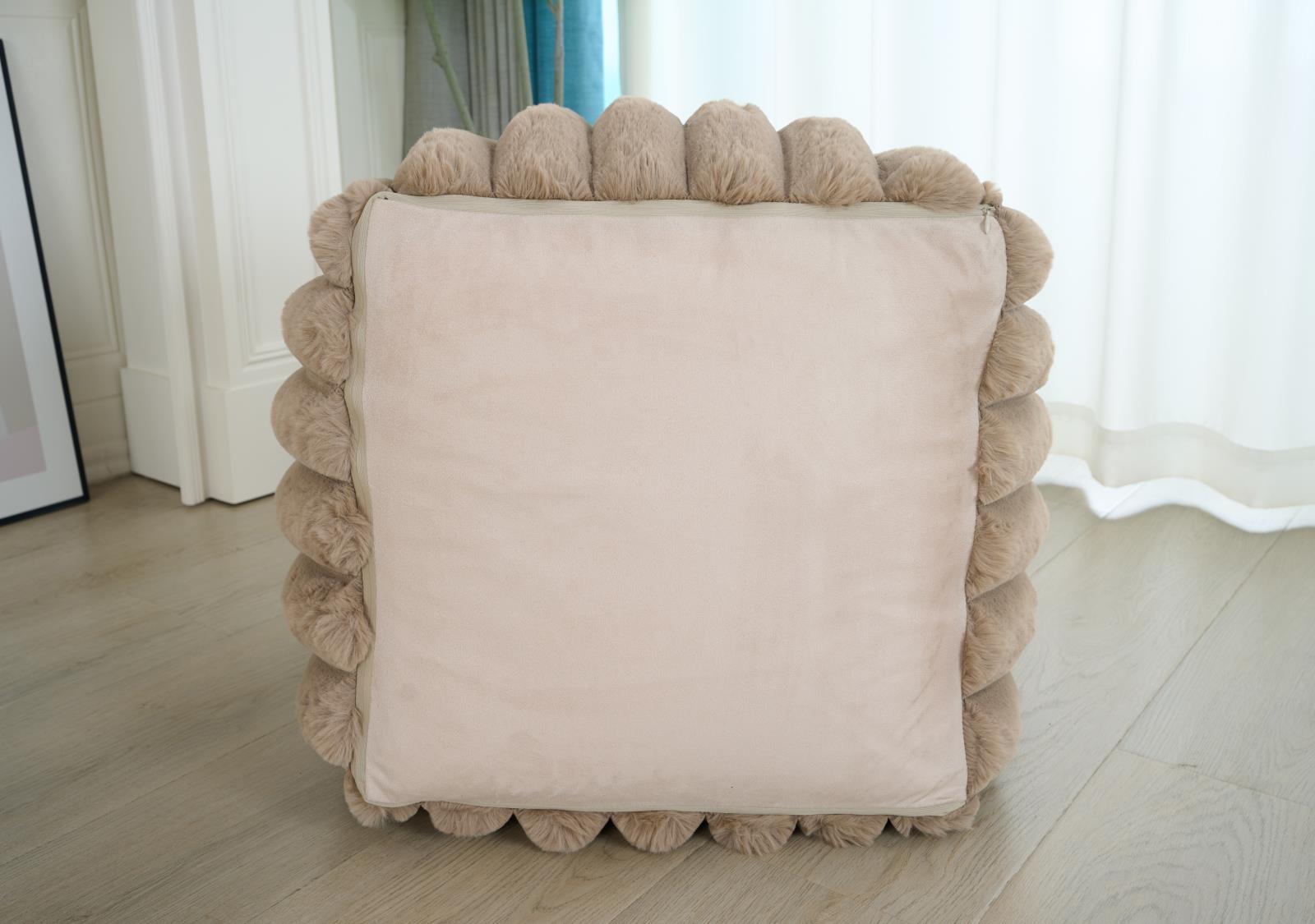 Madrid MD04 Taupe Pouf — view 3