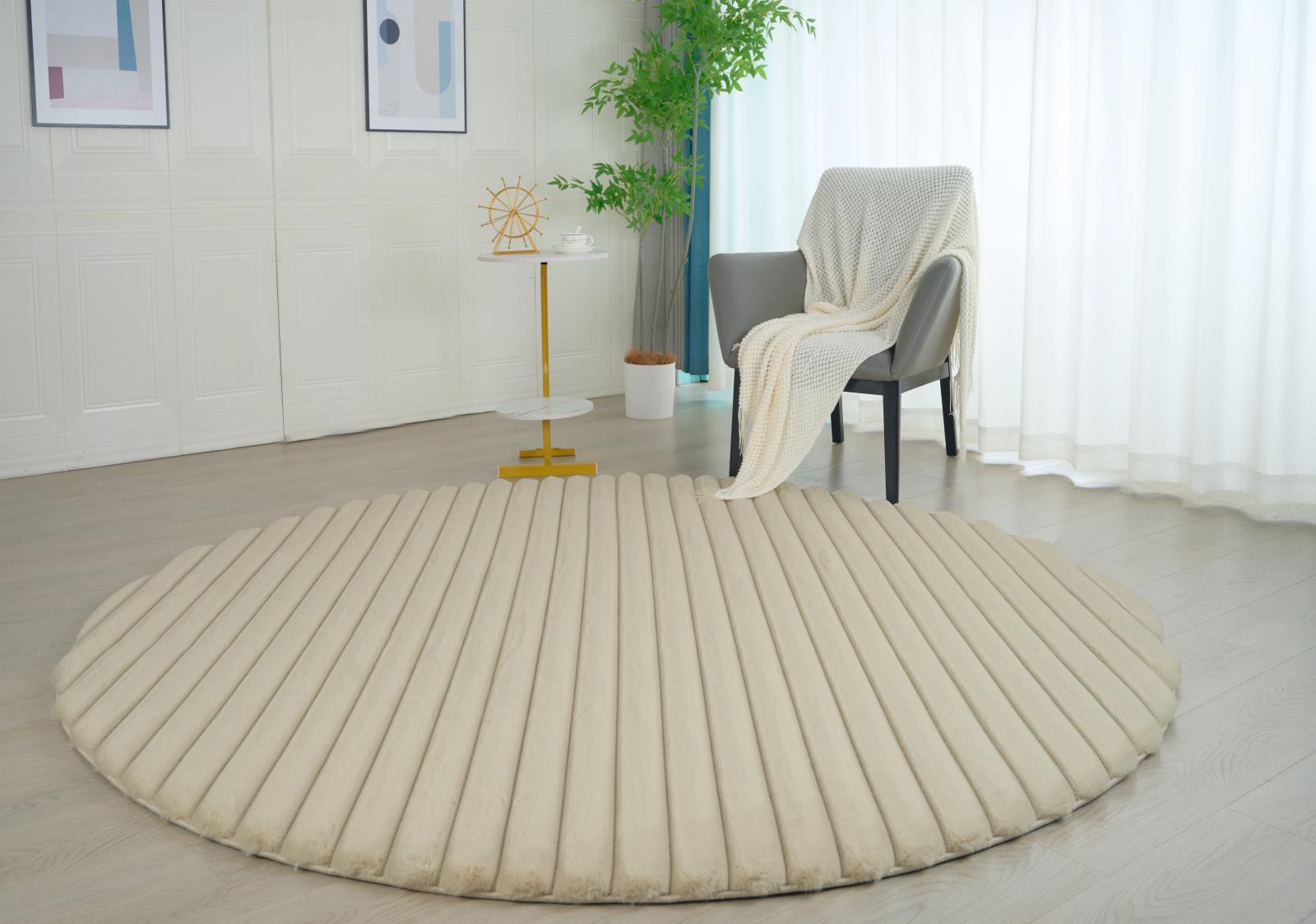 Madrid MD03 Beige Shag Rug — view 3