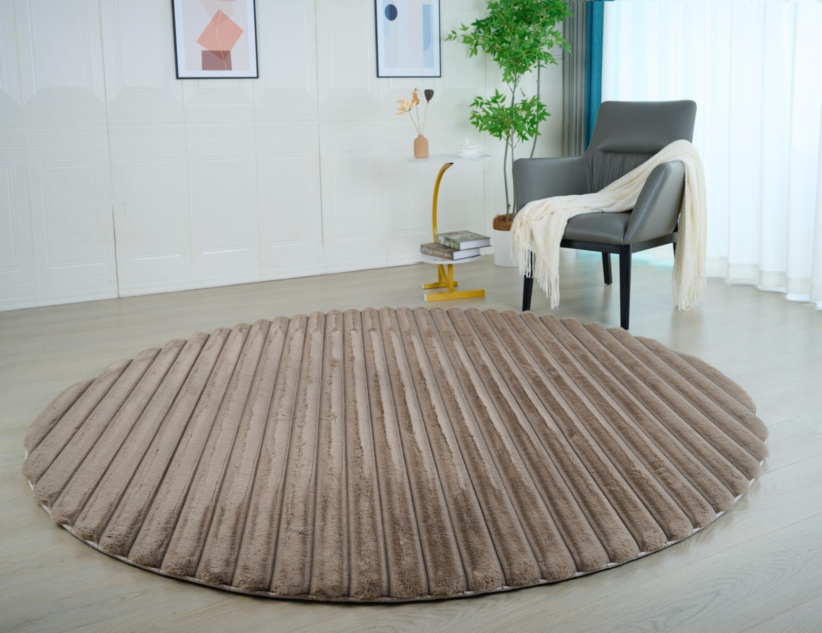 Madrid MD04 Taupe Shag Rug — view 3