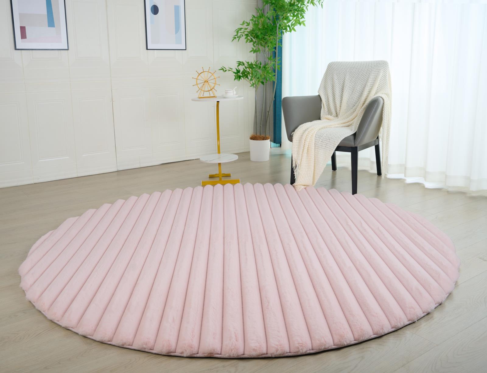 Madrid MD05 Pink Shag Rug — view 4